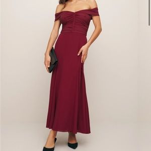 NWT Reformation Cashien Dress in Chianti Red